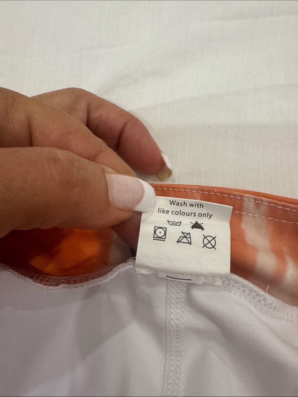 Tie-Dye Orange and Navy A-Line Skirt - Picture 13 of 17